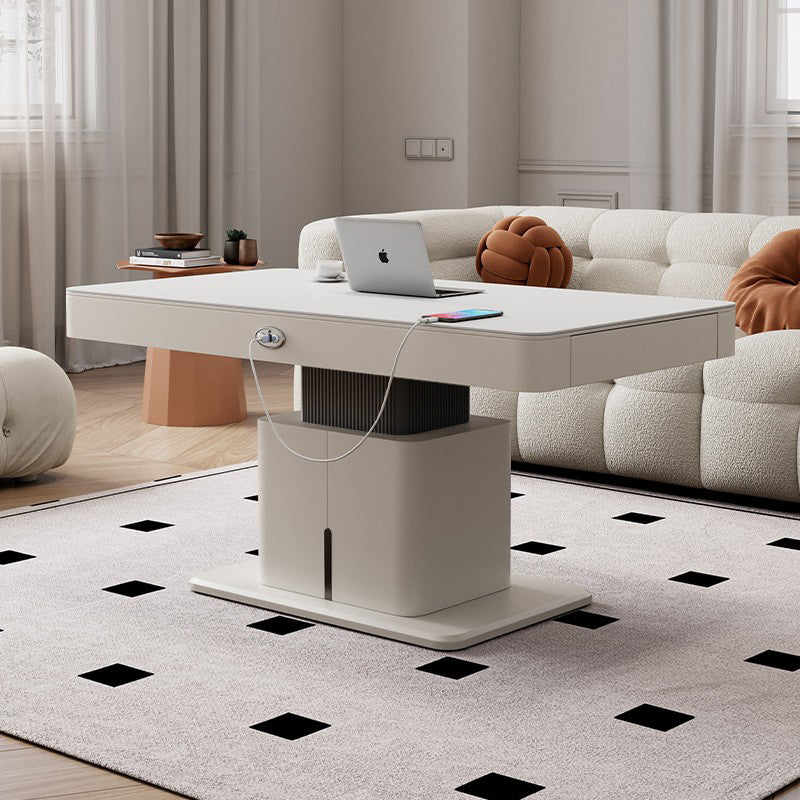 Smart Electric Lift Top Coffee Table with USB Charging Port and Adjustable Height for Living Room or Home Office