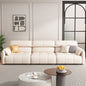 Modern 4-Seat Faux Leather Sofa with Adjustable Headrests and Deep Cushions for Contemporary Living Room Comfort