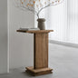 Modern Solid Wood Pedestal Side Table