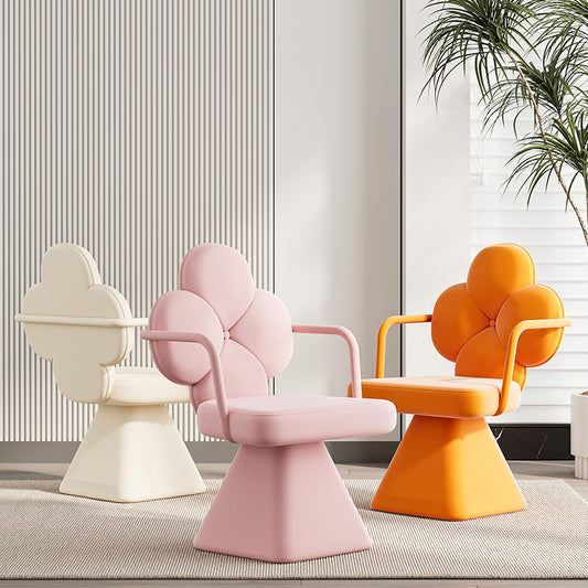 Whimsical Flower-Shaped Accent Chair with Colorful Upholstery and Armrests for Kidsa€?Room, Play Area or Creative Studio