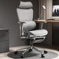 High Back Ergonomic Office Chair with Full Mesh Seat Adjustable Headrest Lumbar Support and Recline Function in Gray