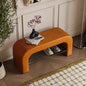 Tufted Entryway Bench with Cushioned Seat and Three Tier Shoe Rack for Hallway or Bedroom