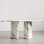 Modern Sculptural Console Table in White Marble with Flowing Base Design for Entryway, Living Room, or Luxury Minimalist Interiors