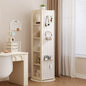 Rotating Corner Bookshelf with Pegboard Side Panel and Open Shelves, Tall Space-Saving Storage Tower for Bedroom, Study, or Kidsa€?Room