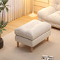 Modern Tufted Ottoman with Soft Upholstered Cushion and Wood Legs for Living Room Bedroom or Cozy Lounge Seating Area