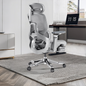 Ergonomic Executive Office Chair with Adjustable Headrest 4D Armrests and Reclining Mesh Back for Home or Work