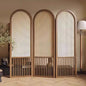 Modern Rattan & Wood Room Divider