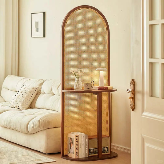Modern Rattan & Wood Room Divider
